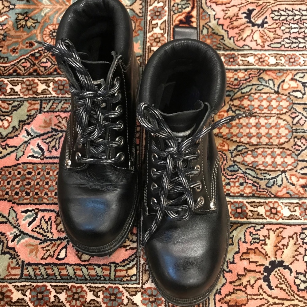 Roots Black Combat & Moto Boots